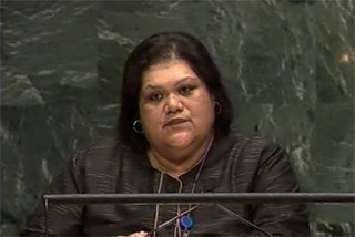 H.E. Ms. Marlene Moses for Nauru and PSIDS chair